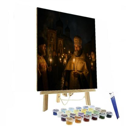 Easter Orthodox Procession DIY paint by numbers
