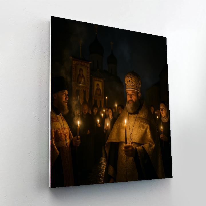 Easter Orthodox Procession DIY paint by numbers