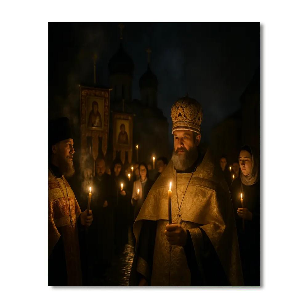 Easter Orthodox Procession DIY paint by numbers