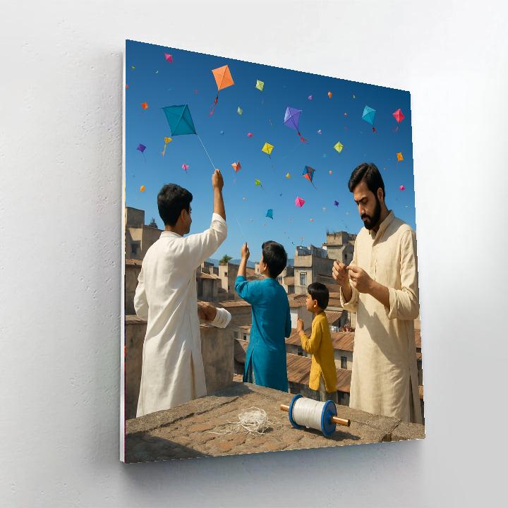 Kite Festival In Gujarat Painting by numbers kit