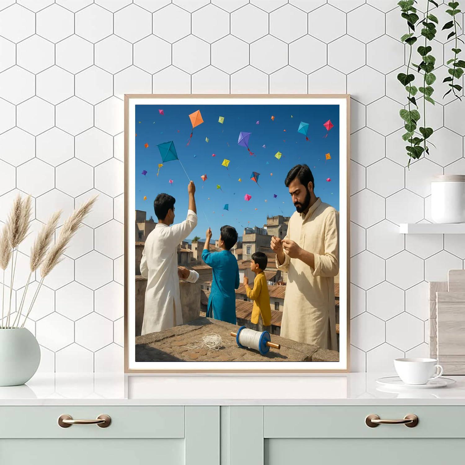 Kite Festival In Gujarat Painting by numbers kit