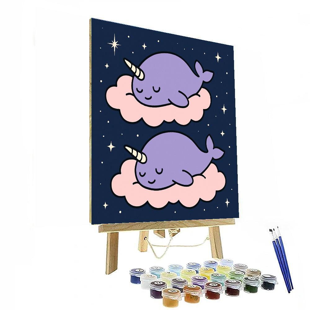Nebula Napping Narwhals Paint by numbers art