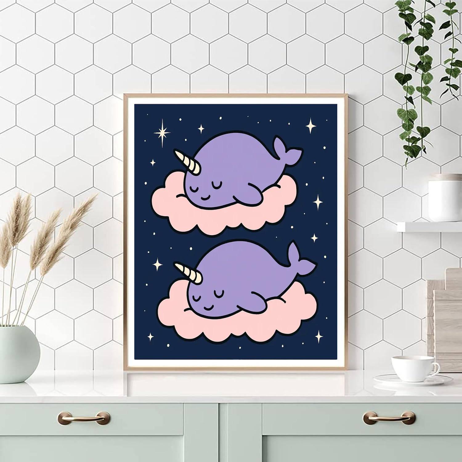 Nebula Napping Narwhals Paint by numbers art