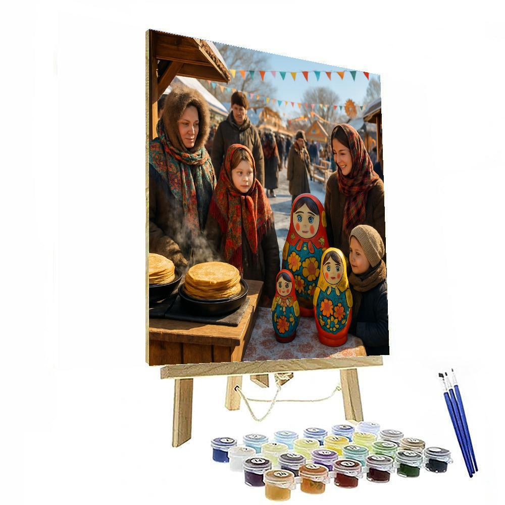 Maslenitsa Pancake Fair Number painting