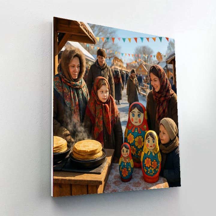 Maslenitsa Pancake Fair Number painting