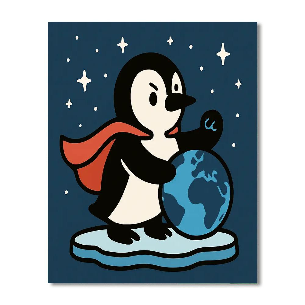 Planet Protector Penguin Paint by numbers kits