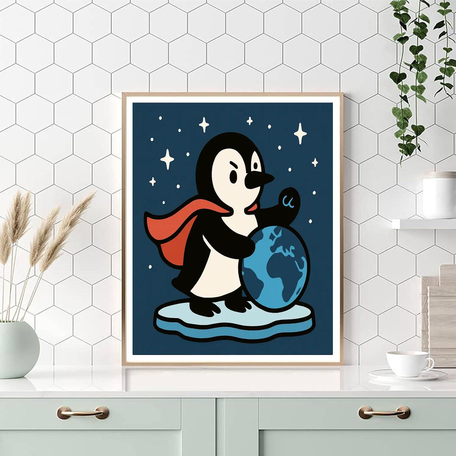 Planet Protector Penguin Paint by numbers kits