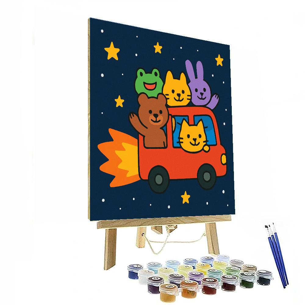 Comet Classroom Bus Number painting