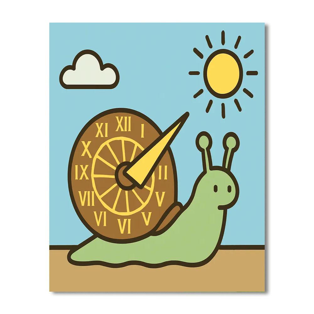 Solar Sundial Snail Paint by numbers kits