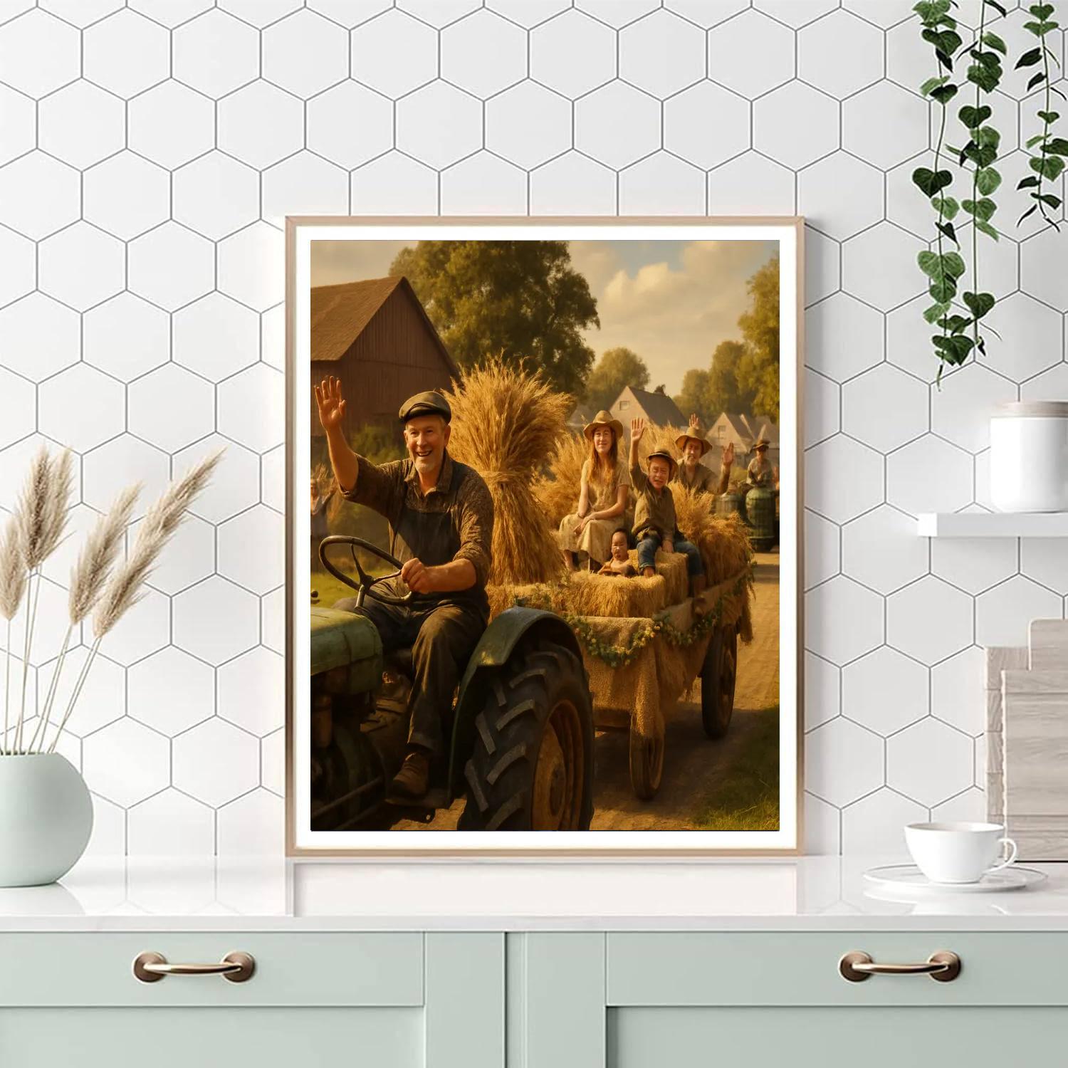 Song Of The Plough Harvest Parade painting number kit