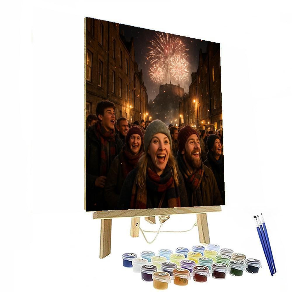 Hogmanay Street Celebration painting number kit
