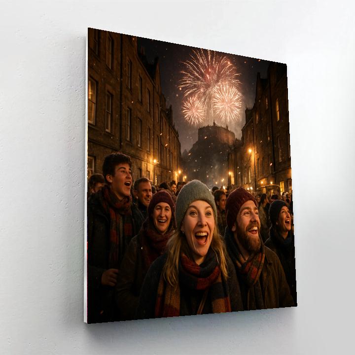 Hogmanay Street Celebration painting number kit