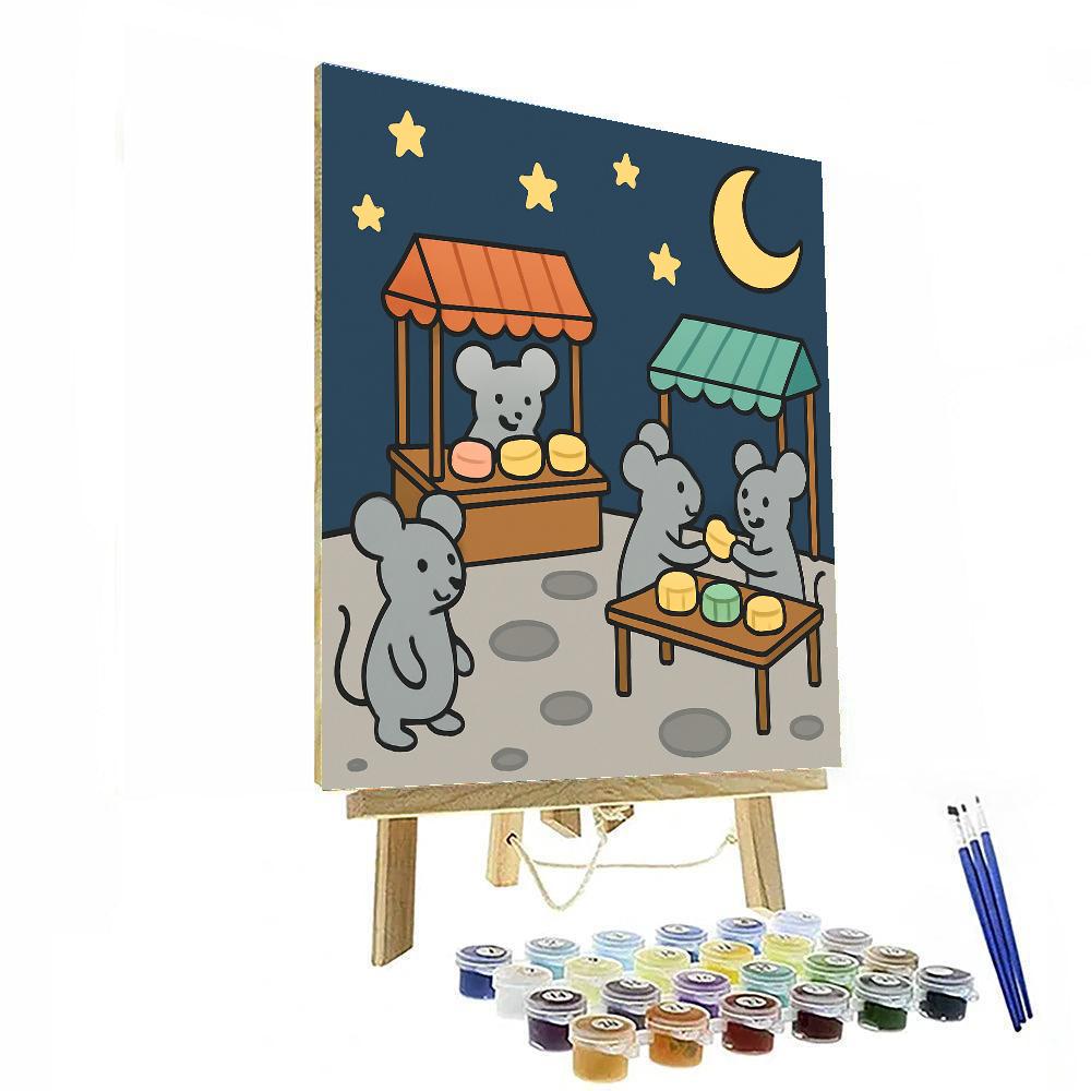 Mooncake Market Mice paint by number