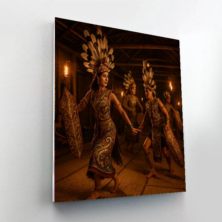 Gawai Dayak Festival Dance DIY paint by numbers