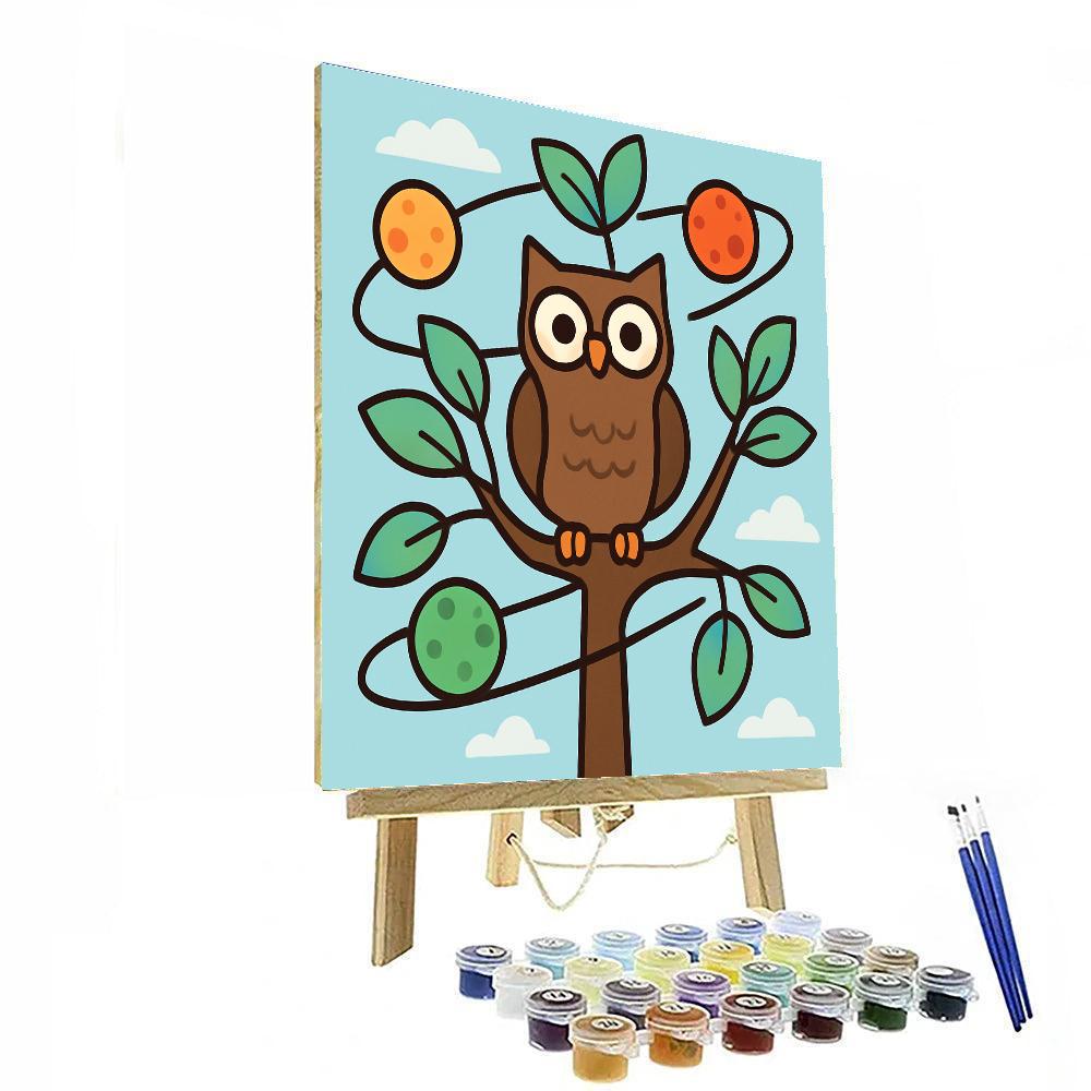 Orbiting Orchard Owl Paint by numbers kits