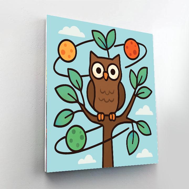 Orbiting Orchard Owl Paint by numbers kits