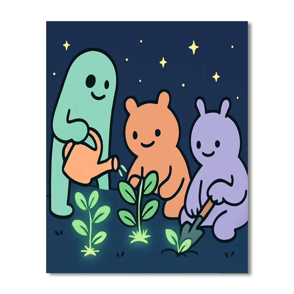 Galactic Gardeners DIY paint by numbers