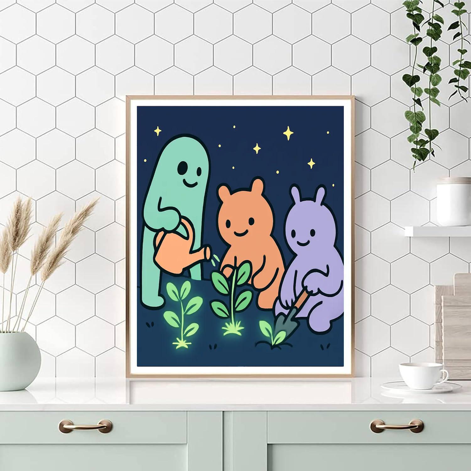 Galactic Gardeners DIY paint by numbers