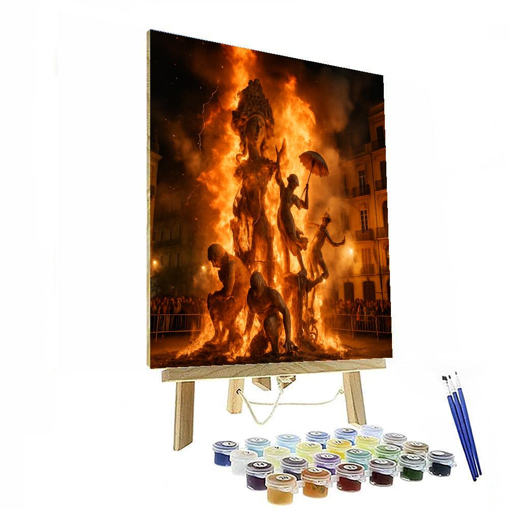 Fallas Burn Night Valencia Paint by numbers kits