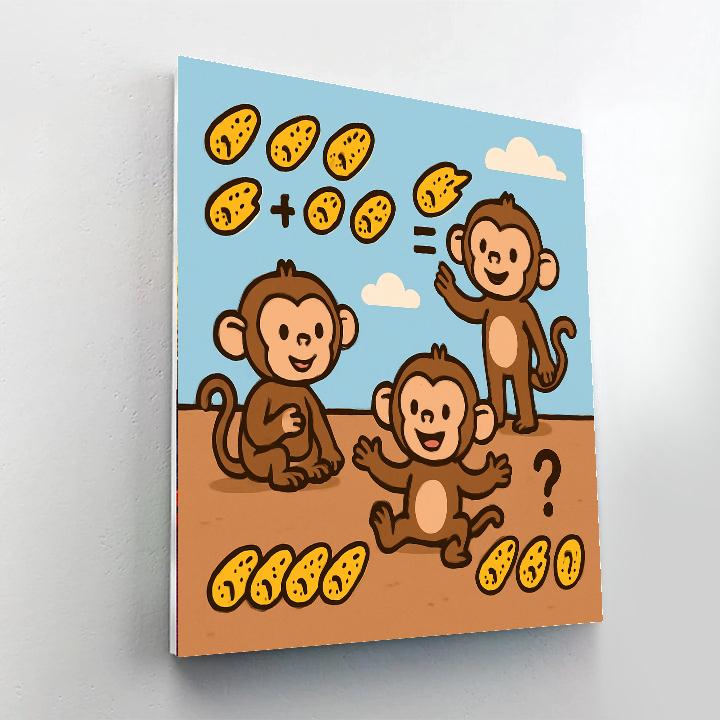 Meteor Math Monkeys painting number kit