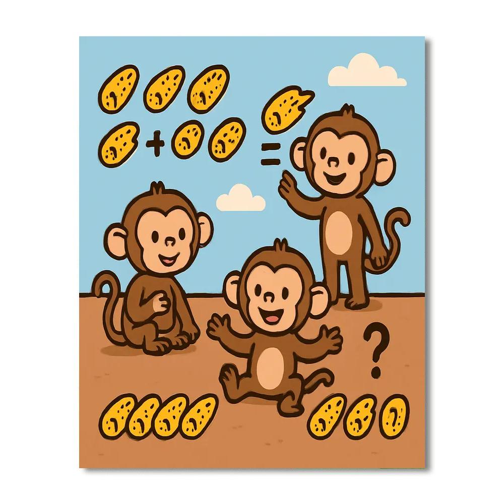Meteor Math Monkeys painting number kit