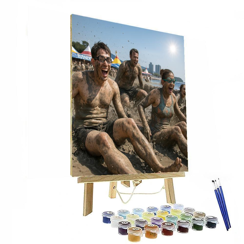 Boryeong Mud Festival Beach Paint by numbers art