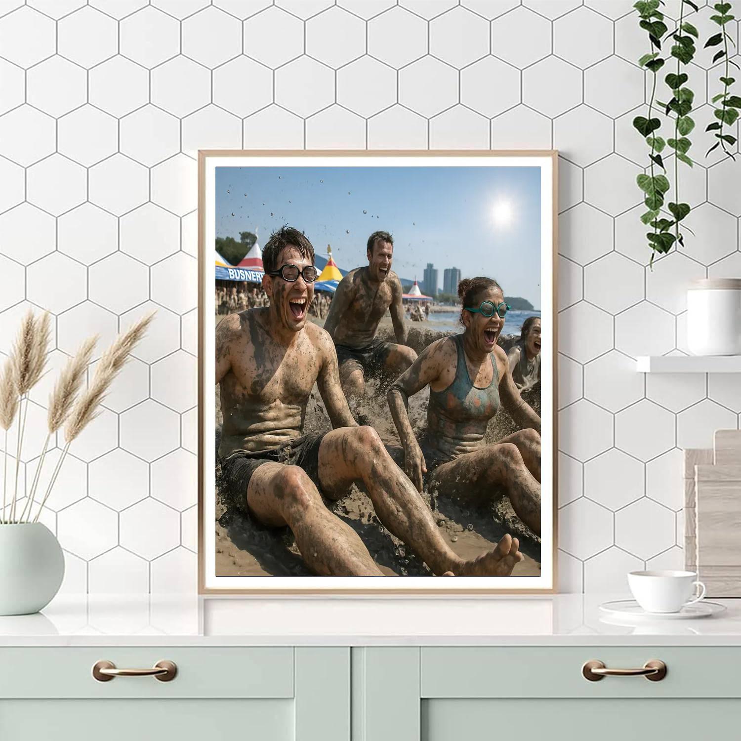 Boryeong Mud Festival Beach Paint by numbers art