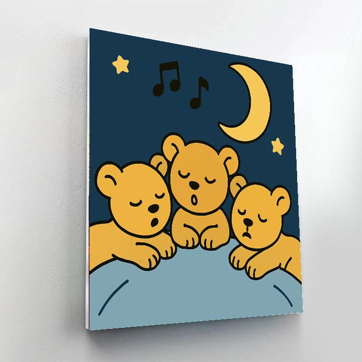 Lullaby Lunar Lions DIY paint by numbers