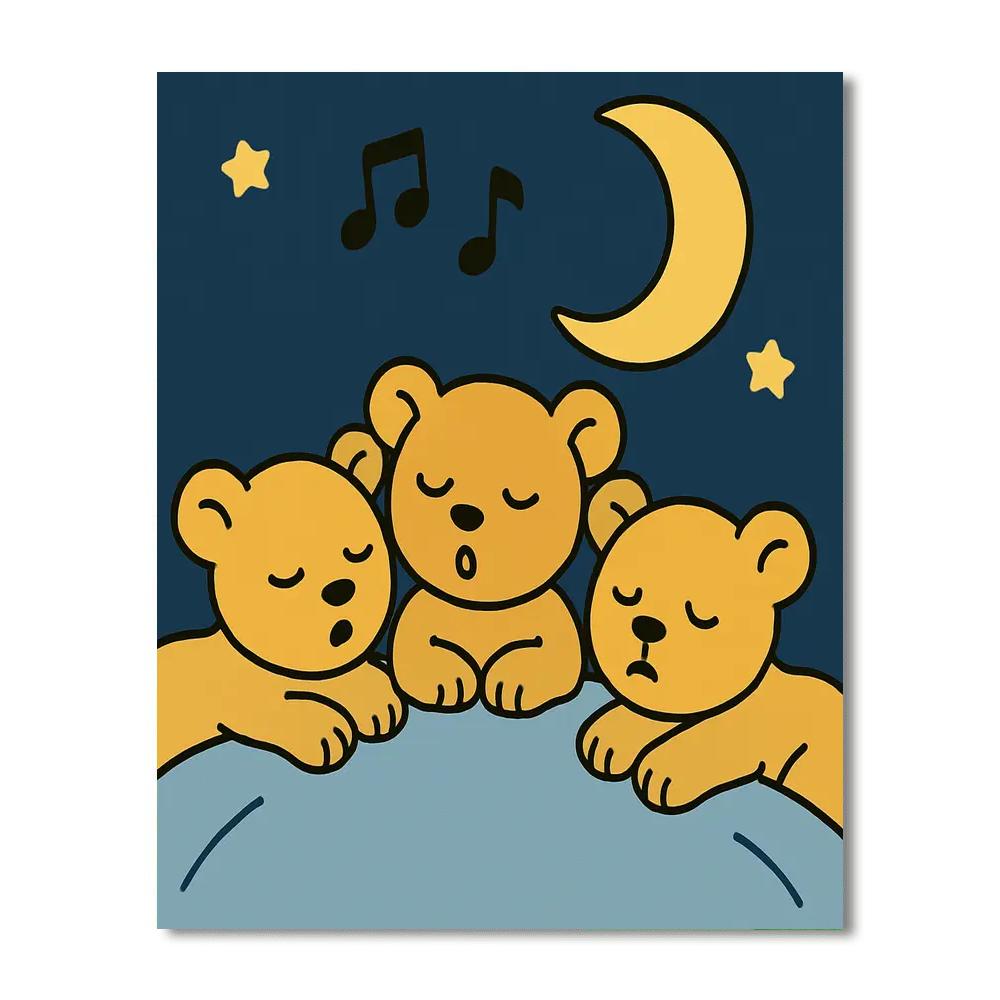 Lullaby Lunar Lions DIY paint by numbers