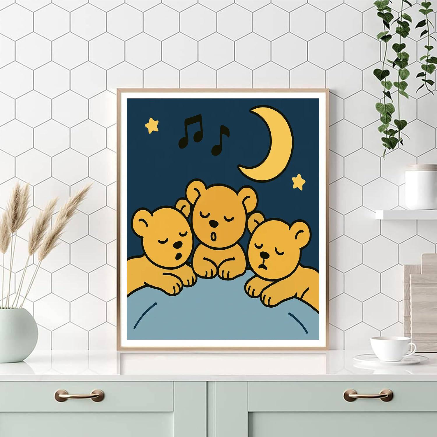 Lullaby Lunar Lions DIY paint by numbers