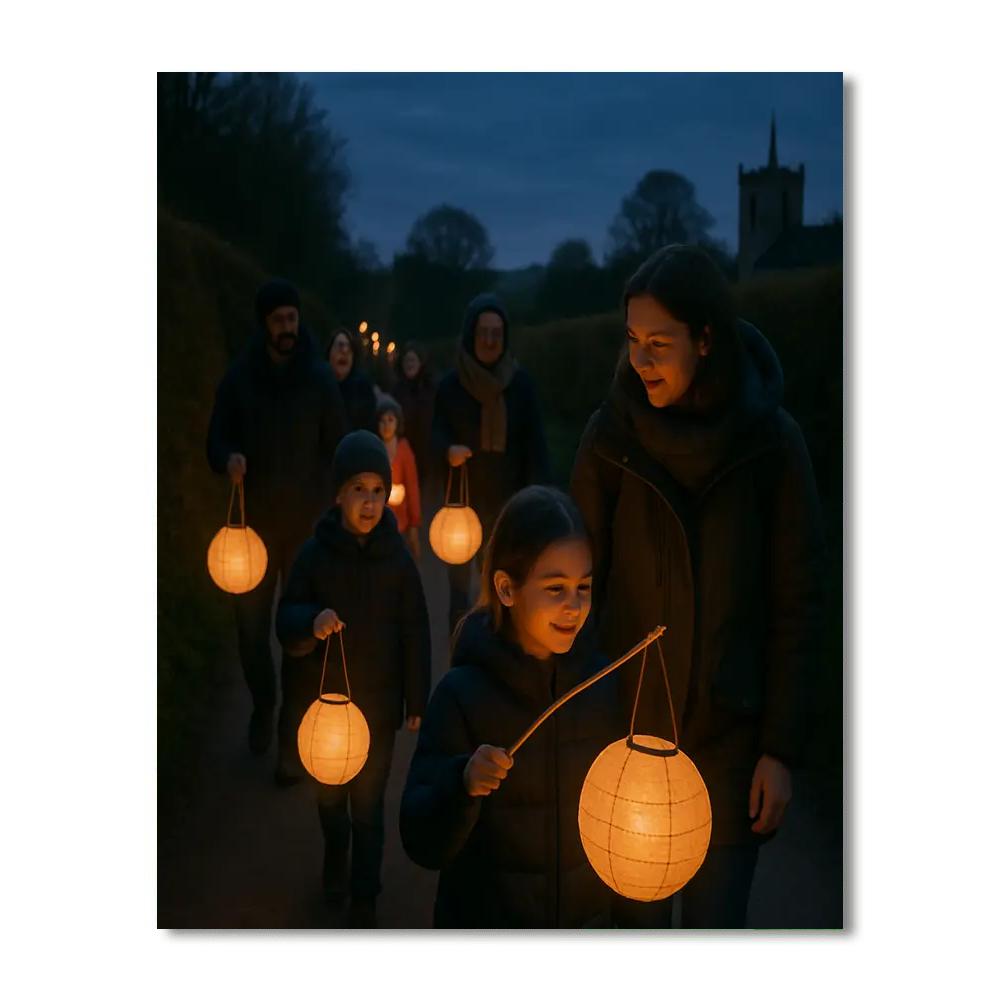 Harvest Moon Lantern Walk Paint by numbers kits