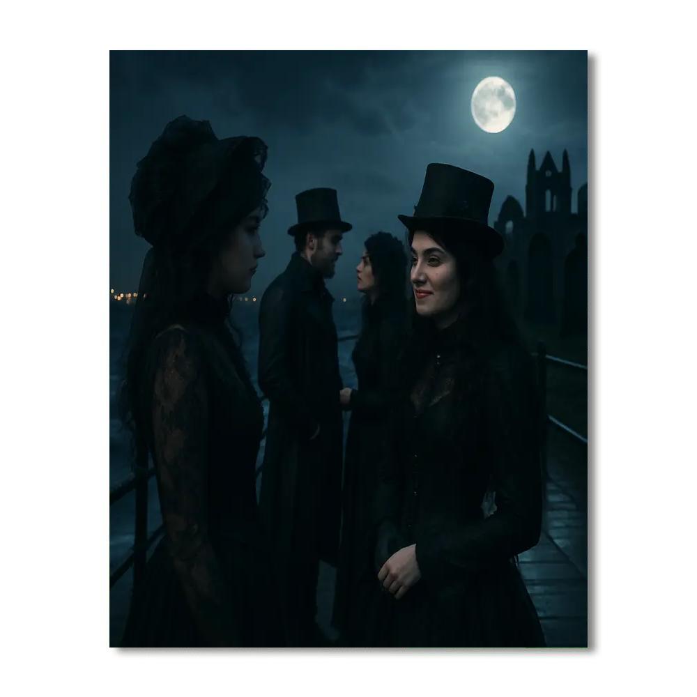 Whitby Goth Weekend Night paint by number