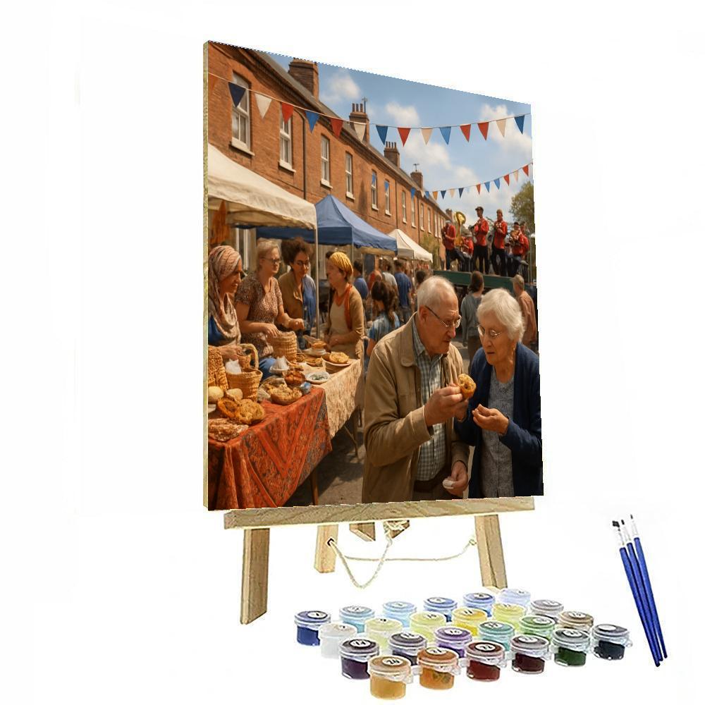 Festival Of Britain Street Fair DIY paint by numbers