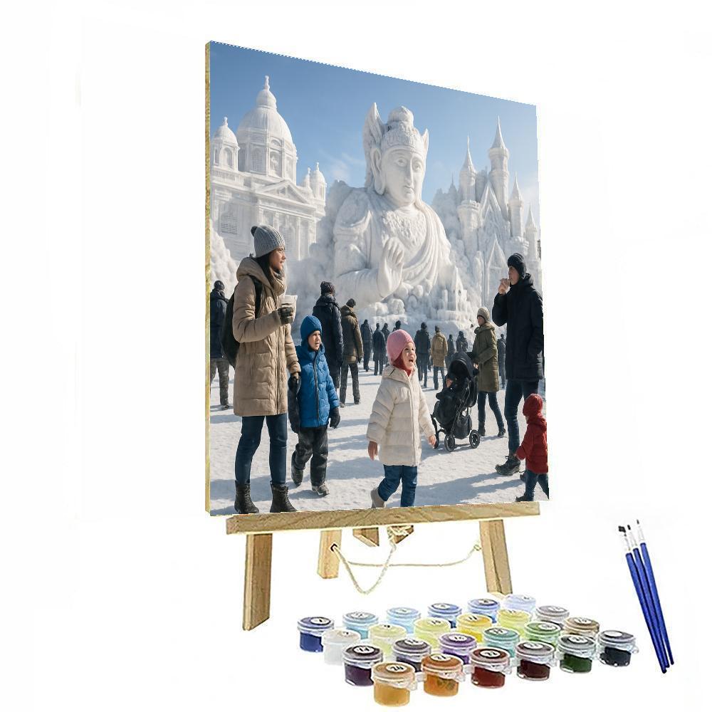 Sapporo Snow Festival Sculptures Number painting