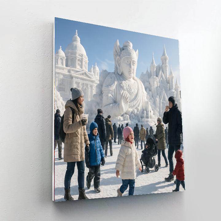 Sapporo Snow Festival Sculptures Number painting