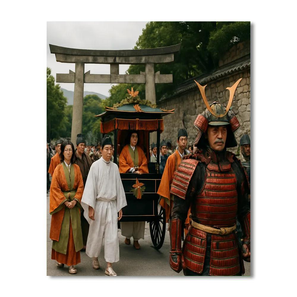 Jidai Matsuri Historical Parade paint by number