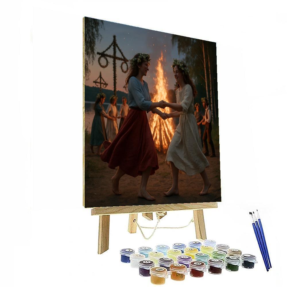 Midsummer Bonfire Scandinavia Paint by numbers kits