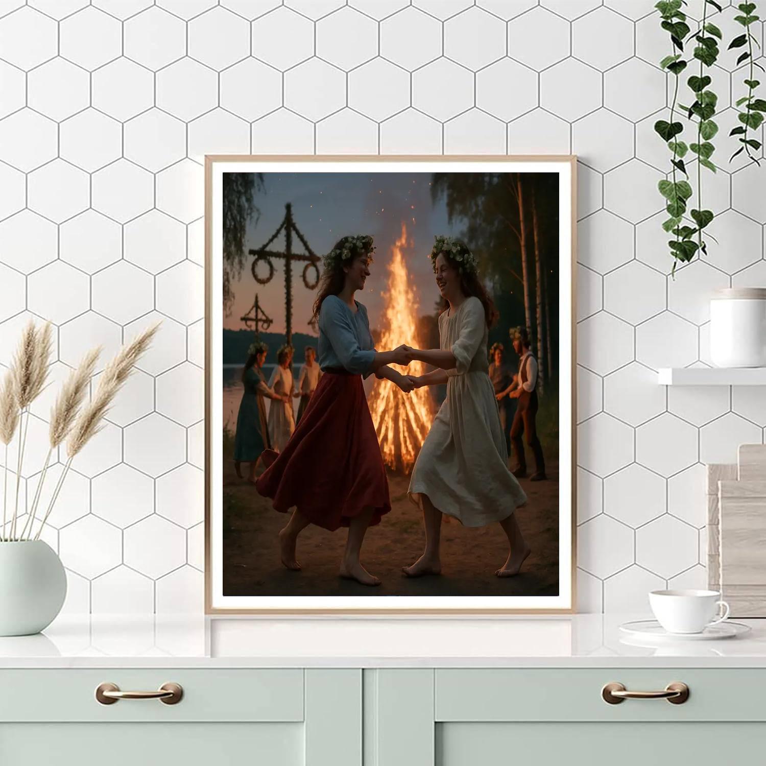 Midsummer Bonfire Scandinavia Paint by numbers kits