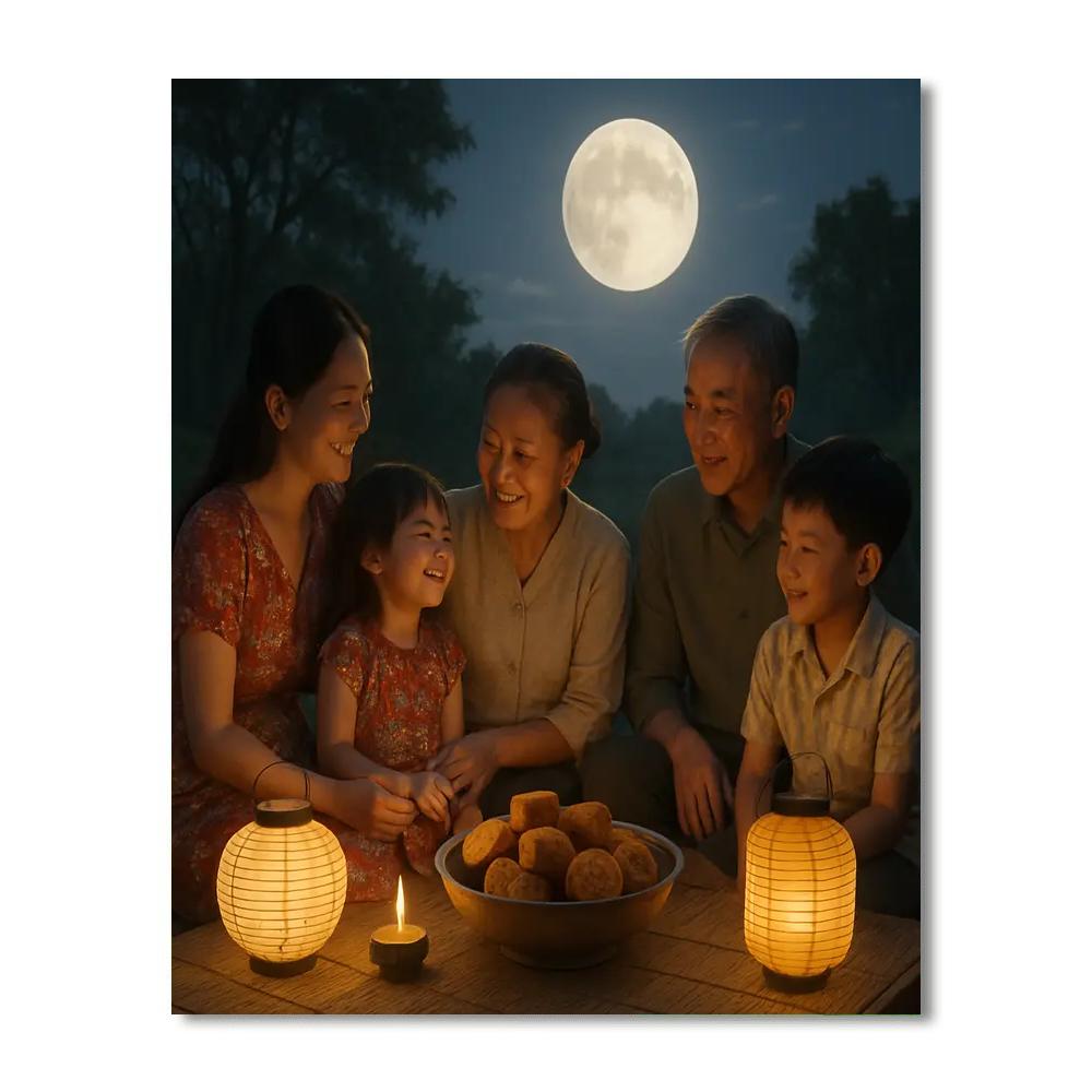 Harvest Moon Full Night In China paint by color