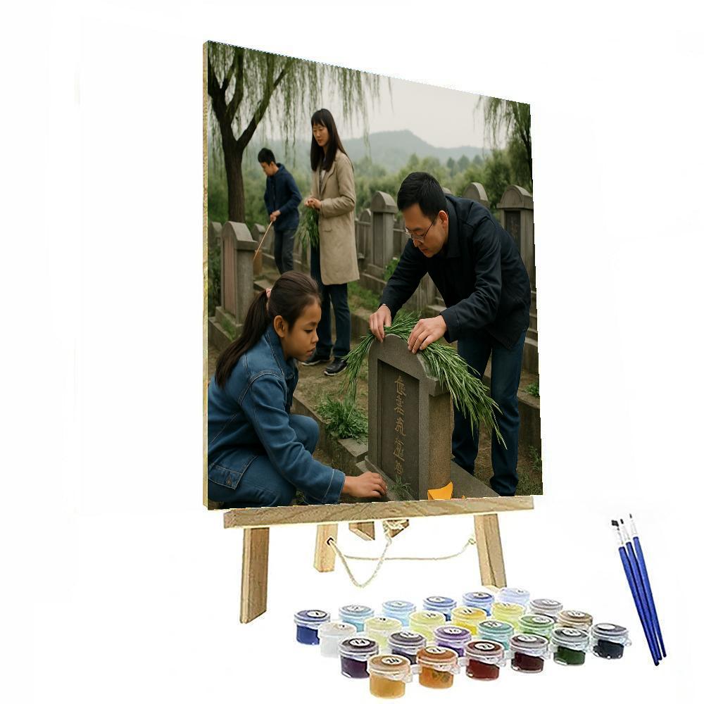 Tombsweep Qingming Ritual Paint by numbers art
