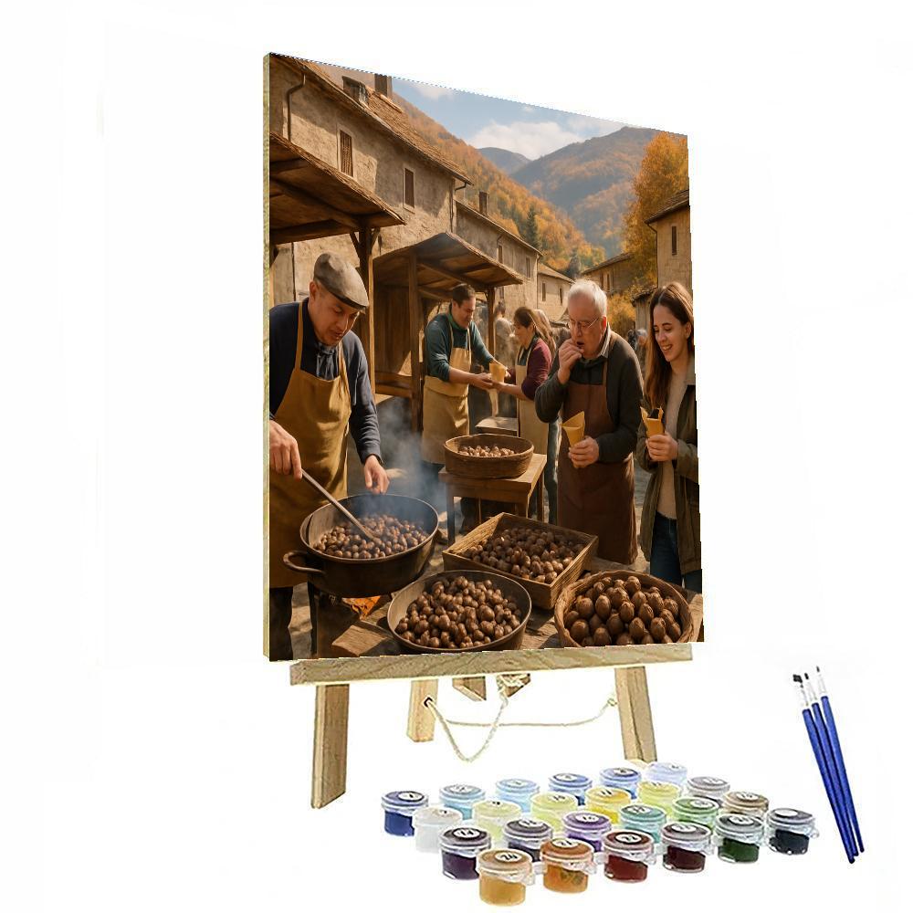 Tolfa Chestnut Festival painting number kit