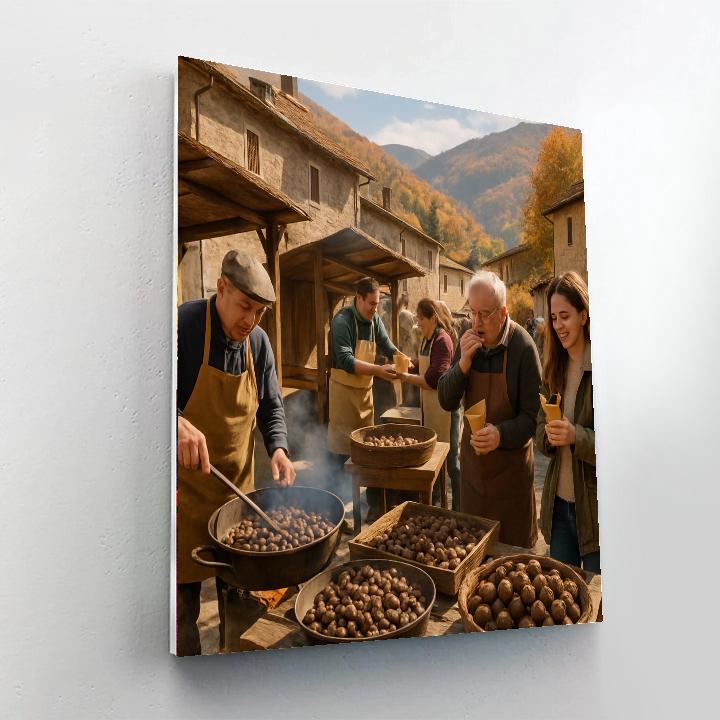 Tolfa Chestnut Festival painting number kit