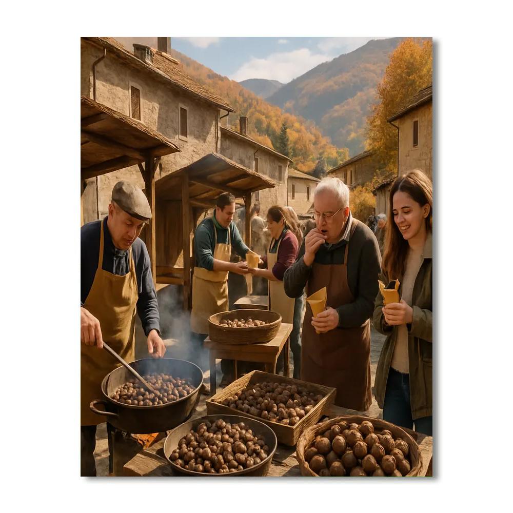 Tolfa Chestnut Festival painting number kit