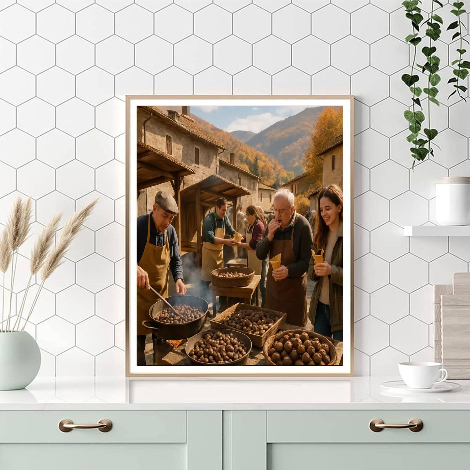 Tolfa Chestnut Festival painting number kit