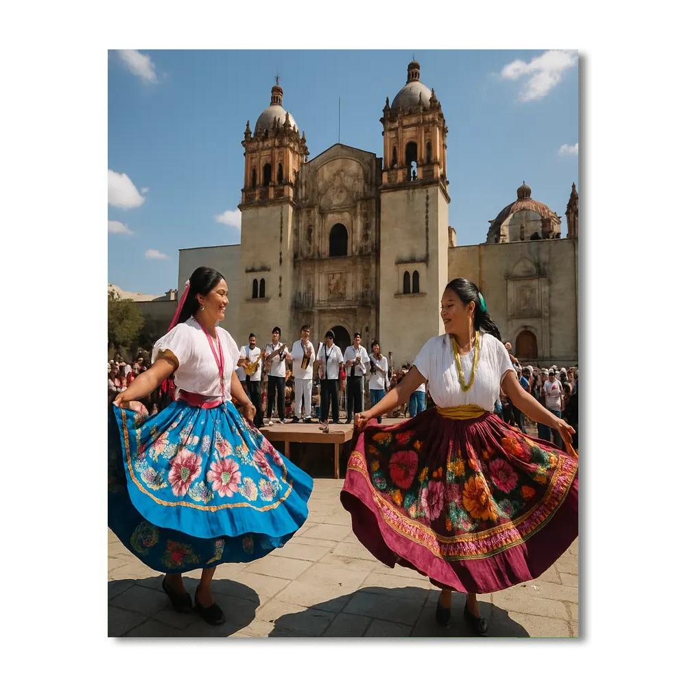 Guelaguetza Dance Festival Oaxaca Painting by numbers kit