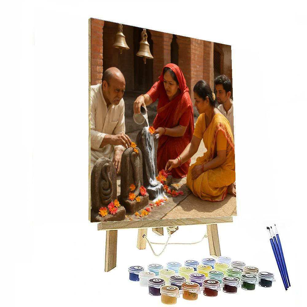 Nag Panchami Snake Worship paint by numbers
