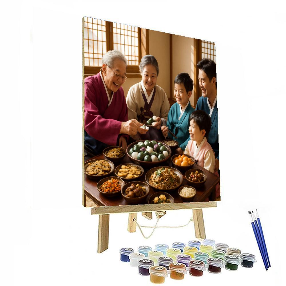 Chuseok Family Ancestral Feast paint by number