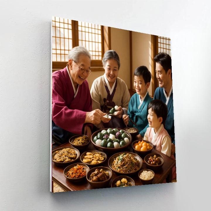 Chuseok Family Ancestral Feast paint by number