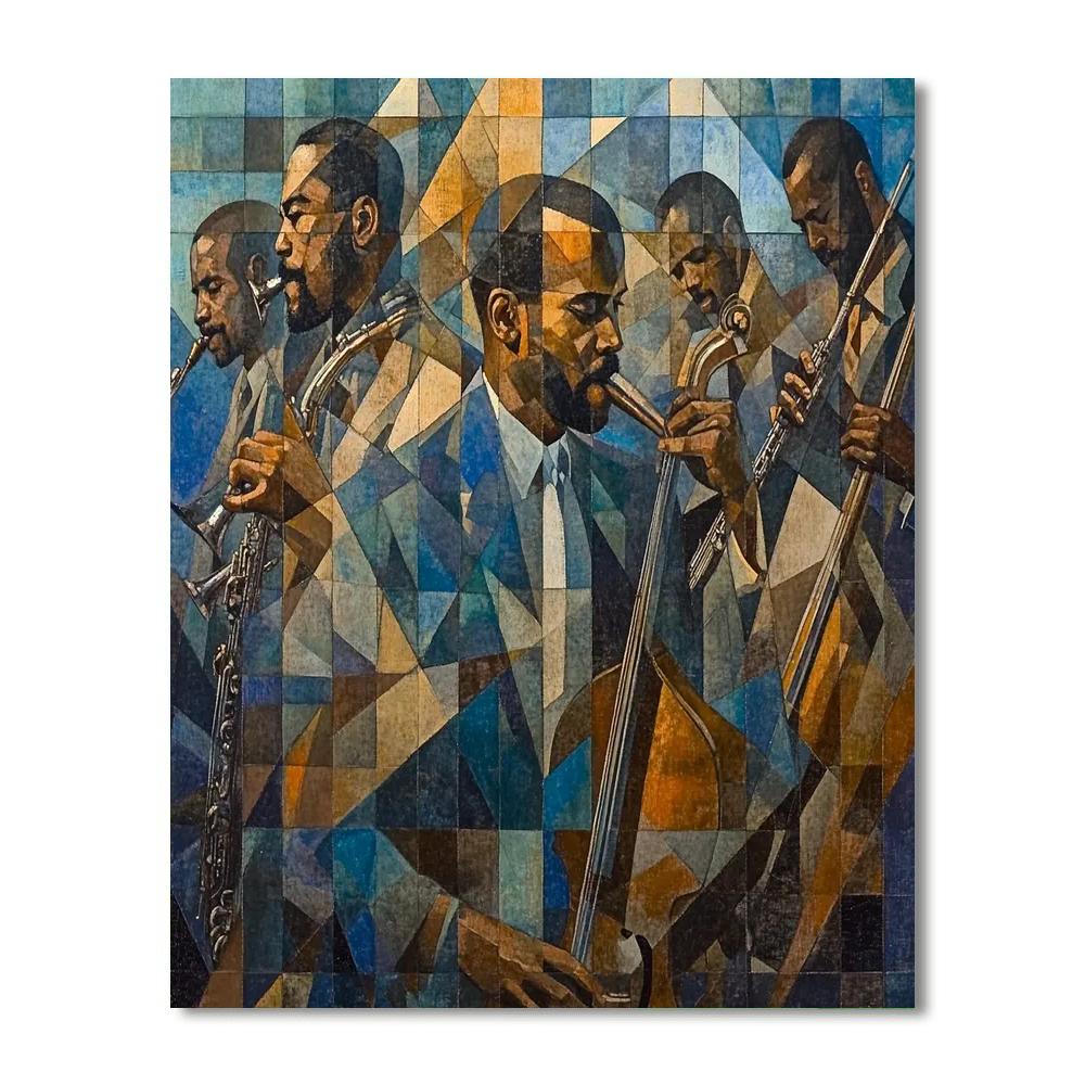 Picasso Inspired Abstract Musicians Paint by numbers art