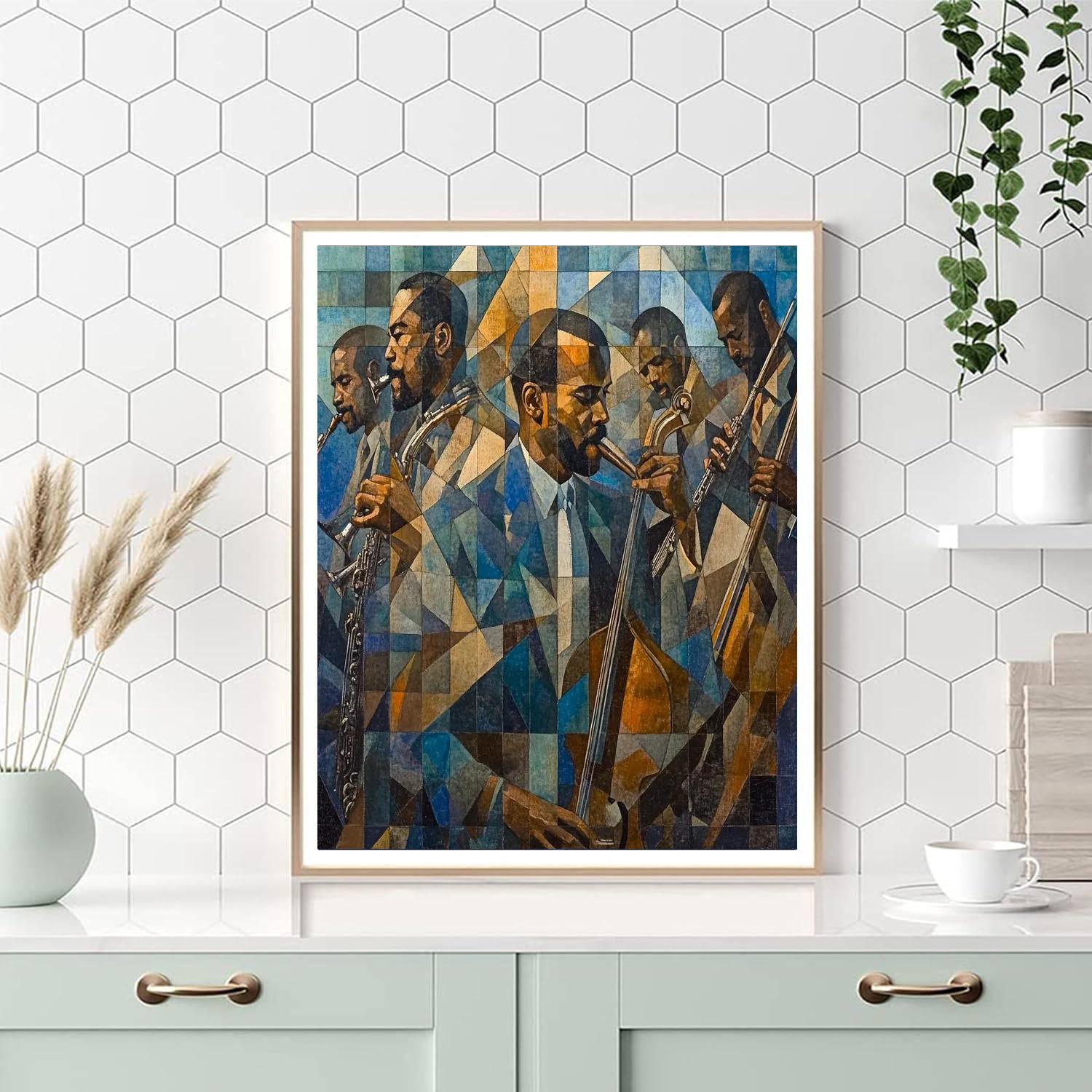 Picasso Inspired Abstract Musicians Paint by numbers art